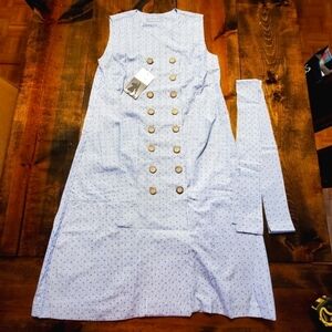 Milan Kiss Sm. Blue Stripe Dress - NEW